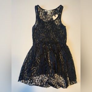 American Rag Cie Classic Lace Sleeveless Top, Blk XS